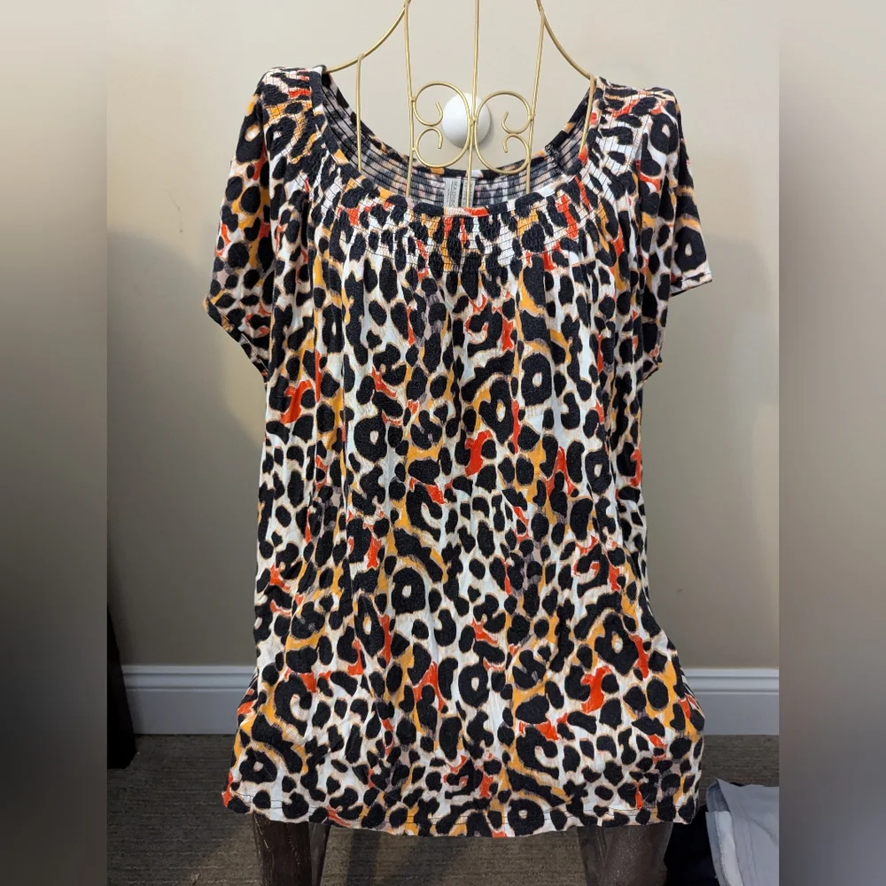 Madison Wild Patterned Blouse Plus - Picture 1 of 4